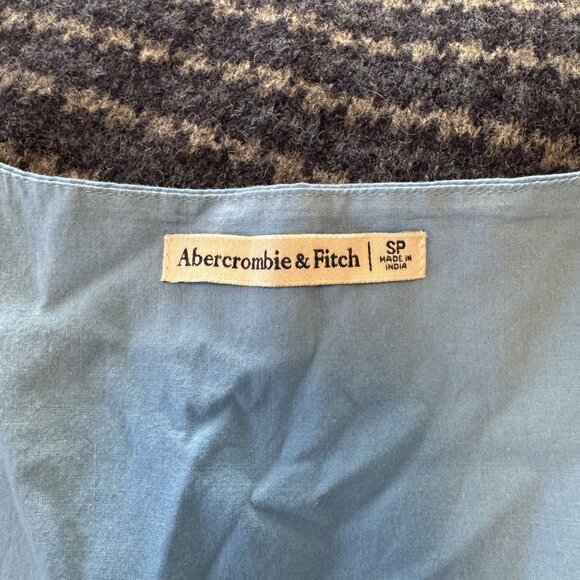 Abercrombie & Fitch Blue Flare Sleeve Midi Dress Size Small Petite - Picture 8 of 8